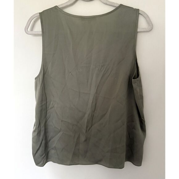 Quince Seagrass Washable Stretch Silk Tank Top Womens Silk Blend Sz M - Picture 3 of 9